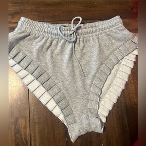 Ruffle jersey shorts